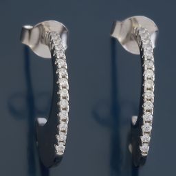 Kushal's Fashion Jewellery 92.5 Pure Silver Rhodium-Plated Cubic Zirconia Earrings-picture-7