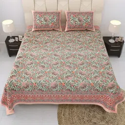 Doristyle Unisex Peach Bedsheets-picture-14