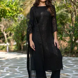 Divyadham Textiles Women Self Design Kurta with Trousers & Dupatta-picture-15