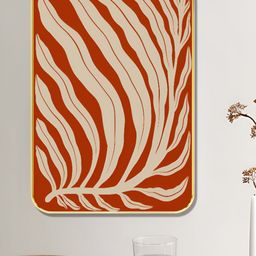 Livin'luxe Red & Off White Botanical Printed Wooden Wall Art-picture-36