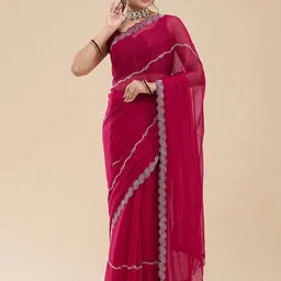 Vervee Couture Embellished Beads and Stones Pure Georgette Saree-picture-54
