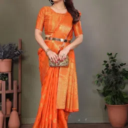 SILKWEAR Ethnic Motifs Zari Bhagalpuri Saree-picture-23