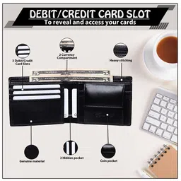 JND Men PU Two Fold Wallet image 2