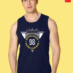 WOOSTRO 2-Pc Printed Odour-Free Cotton Innerwear Vests VWS26(HARD RED)(98 NAVY)-image-110