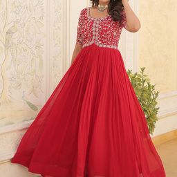 Fashion Basket Embroidered Anarkali Maxi Ethnic Dress-image-89