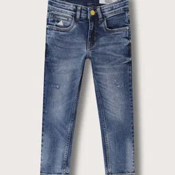 Blue Giraffe Boys Slim Fit Low Distress Heavy Fade Stretchable Jeans-picture-21