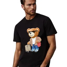BLUEFICUS Graphic Printed Round Neck Bio Finish Slim Fit T-shirt-image-98