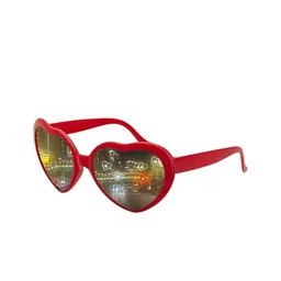 AUGEN Unisex Brown Lens & Red Other Sunglasses with UV Protected Lens VI-SG-Heart-Red-0