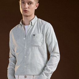 THE BEAR HOUSE Men Slim Fit Opaque Striped Casual Shirt-image-98