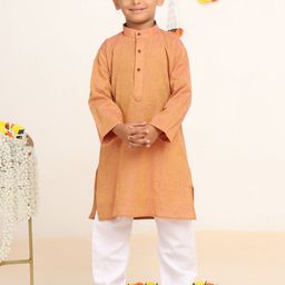 Baba & Baby Boys Regular Pure Cotton Kurta with Pyjamas-image-71