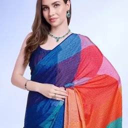 Rekha Maniyar Sequinned Embroidered Colourblocked Saree-image-35
