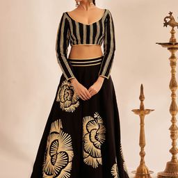 Gulabo by Abu Sandeep Printed Flared Maxi Skirt-picture-13