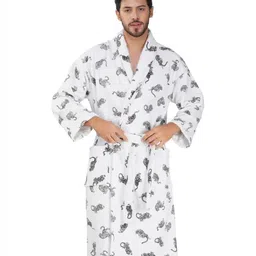 Myntra Elegant Homes Men Pure Cotton Bath Robe-picture-17