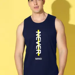 SLOWLORIS Printed Super Combed Cotton Gym Vest VSL26 NVR NAVY-image-35