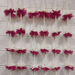 Sellplus 6Pc White & Pink Hanging Festive Decor-image-27