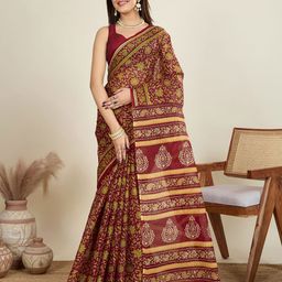 SHANVIKA Kalamkari Pure Cotton Saree-41