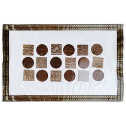 Kuber Industries 6-Pcs Brown Patch Design Rectangle Anti-Slip Table Placemats image 3