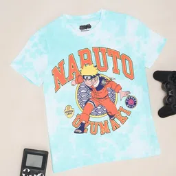 Pantaloons Junior Boys Naruto Graphic Printed Round Neck Cotton T-shirt-picture-2