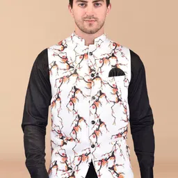 PRINTINDIA Men Printed Woven Nehru Jacket-picture-21