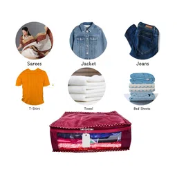 Ajabh Maroon Set of 4 Regular Multi-Utility Organisers image 2