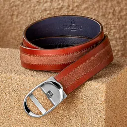 Lapis Bard Men Leather Formal Belt With Interlock Closure-image-5
