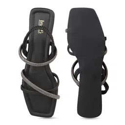 Inc 5 Embellished Open Toe Flats With Backstrap image 5