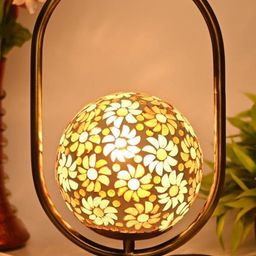 SOMIL Multicoloured Printed Glass Spherical Table Lamp-picture-39