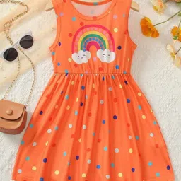 YK Polka Dot Print Fit & Flare Dress-picture-45