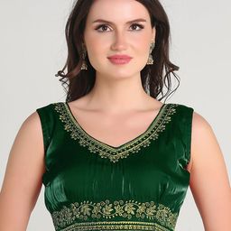 HERE&NOW Embroidered Sleevless Saree Blouse-image-89