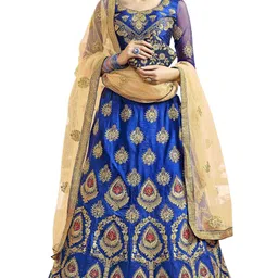 Maroosh Embroidered Thread Work Unstitched Lehenga & Blouse With Dupatta-picture-23