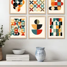 Kotart Brown 6 Pieces Wood Abstract Wall Art-picture-16