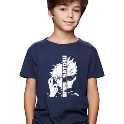 LONDON STREETS Kids Anime Printed Round Neck Short Sleeves Regular Fit T-Shirt-55