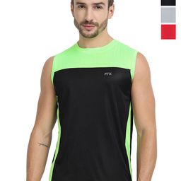 FTX Men Pack Of 4 Colourblocked Gym Vest-picture-3