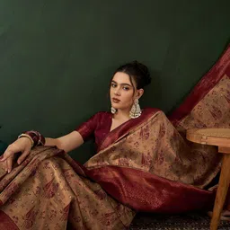 Sangria Woven Design Saree With Blouse Piece-image-90