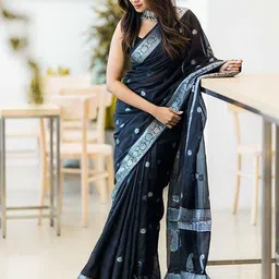 AMRUTKALA SAREES Woven Design Zari Banarasi Saree-image-17