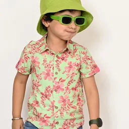 LIL DRAMA Boys Classic Floral Opaque Printed Casual Shirt-image-99