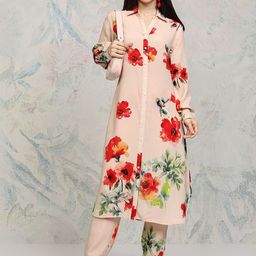 Vishudh Women Ethnic Motifs Printed Regular Kurta with Trousers-image-27