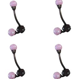 Indianshelf Pink & Brown 4 Pieces Metal Wall Hook-image-66