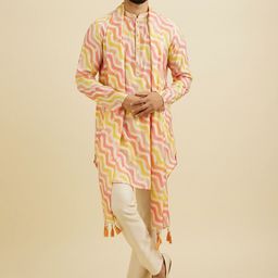 Manyavar Men Printed Regular Kurta with Pyjamas & With Dupatta-3