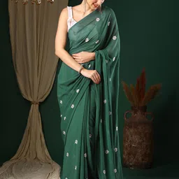 KALINI Floral Embroidered designer Saree-image-96