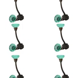 IndianShelf Green & Black 6 Pieces Textured Glass Panelled Wall Hooks-8