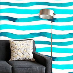 ArtzFolio Printed UV-Resistant Anti-Bacterial Purple Watercolor Stripes Peel & Stick Wallpaper-image-10