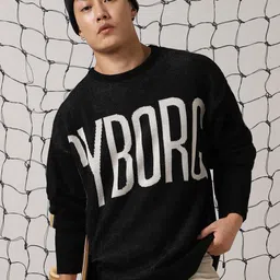 Hubberholme Men Alphanumeric Reguler Pullover Sweaters-image-25