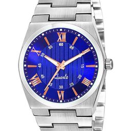CSAMON Men Stainless Steel Bracelet Style Straps Analogue Watch C1020SLV 1016BLU D Chain-image-71