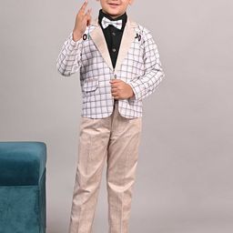 BAESD Boys Checked Three-Piece Suit-picture-5
