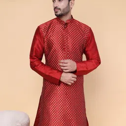 W & G Men Polka Dot Kurta-image-62