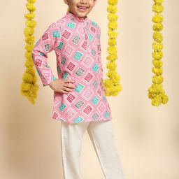 Cutiekins Boys Printed Regular Kurta with Pyjamas image 3
