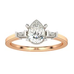 VALANOVA Women 18 Kt 925 Sterling Silver Lab Grown 0.61 CT Diamond Ring 1.79 gm-image-65