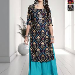 HERE&NOW Women Pack of 3 Ethnic Motifs Printed Kurtas-image-67