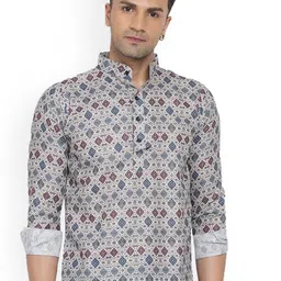 VEERA PARIDHAAN Floral Printed Cotton Straight Kurta-image-92